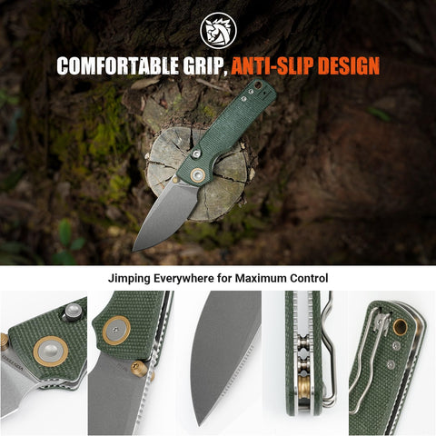Vosteed Porcupine forward choil aids secure grip during tasks.