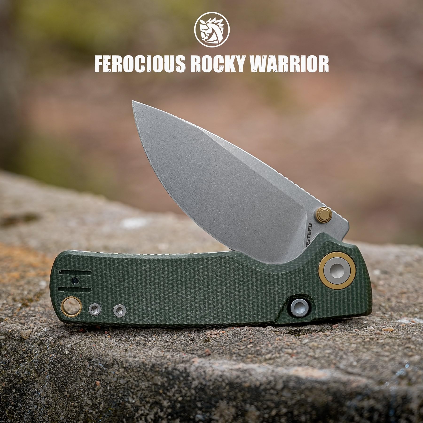 Vosteed Porcupine green Micarta handle offers confident grip.