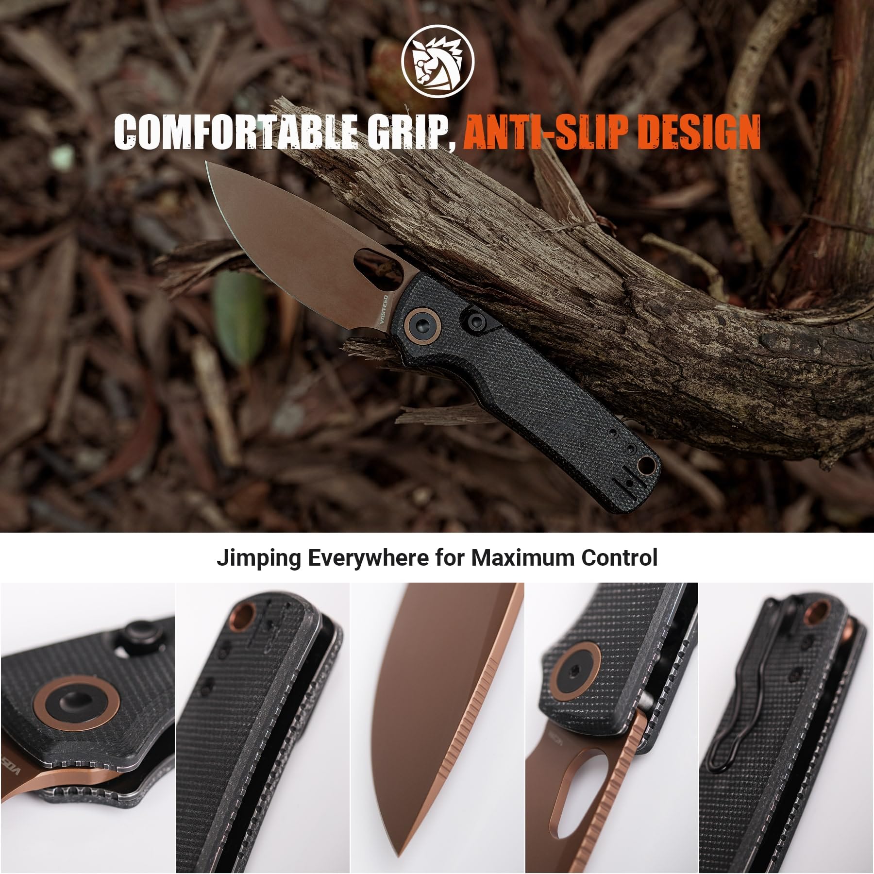 Vosteed Porcupine pocket clip for secure, accessible carry.