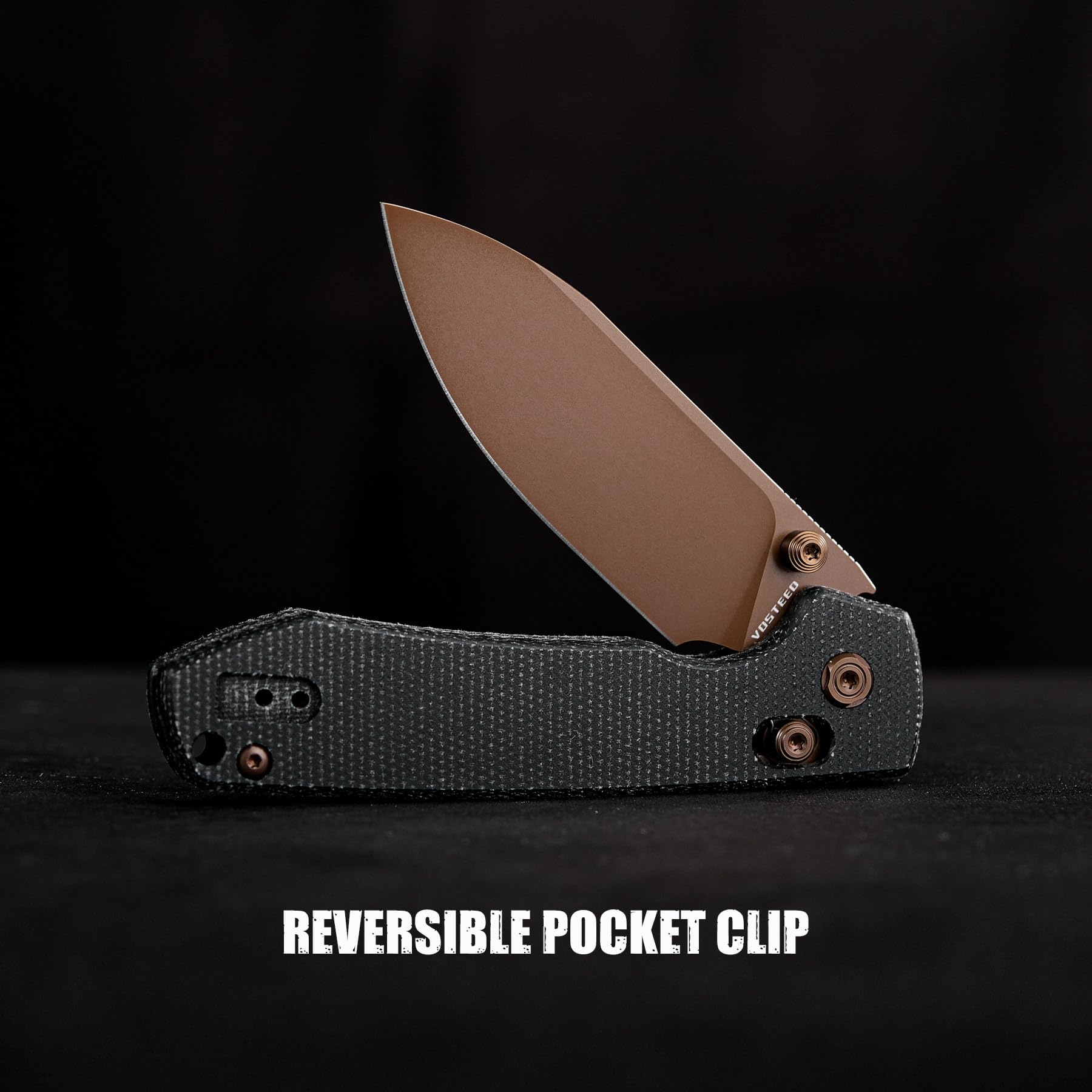 Vosteed Raccoon cross-bar lock enables ambidextrous use.