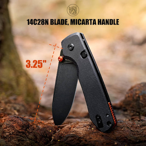 Vosteed Raccoon2.0 3.25-inch Bowie blade for precise cuts.