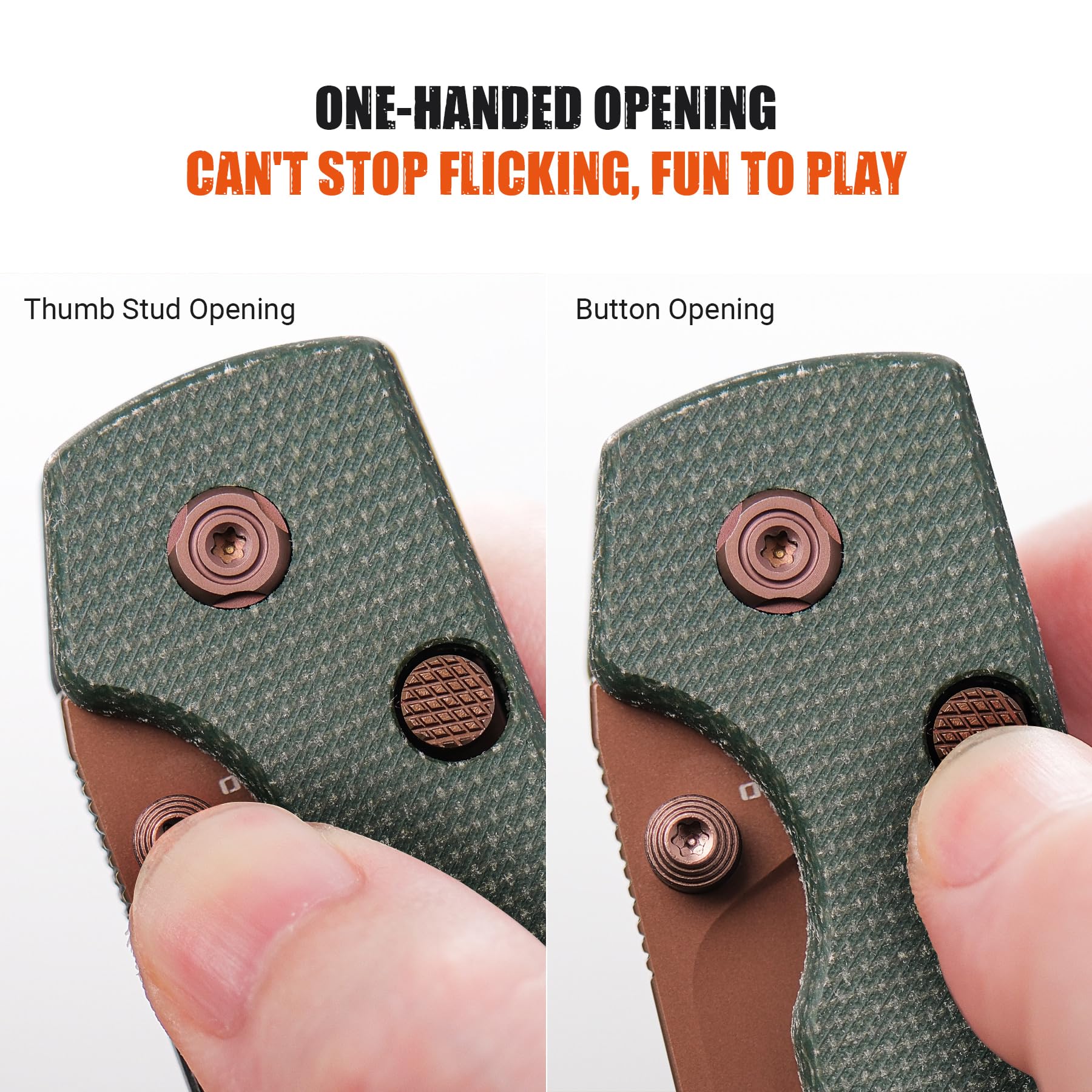 Vosteed Raccoon2 top liner lock enhances blade security during use