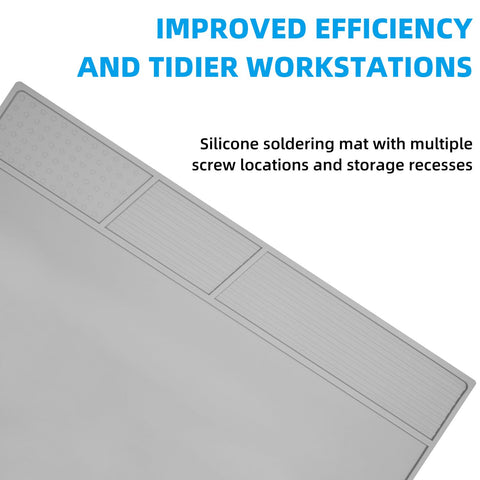 VOTCT soldering mat anti-skid surface keeps small parts in place.