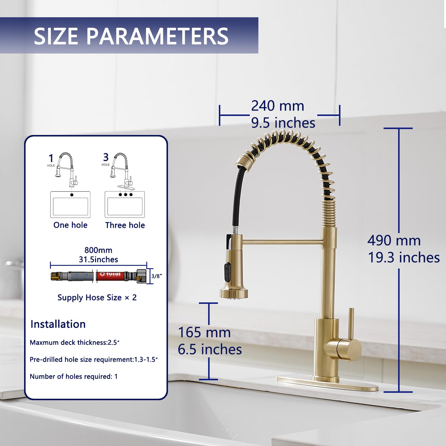 VOTON 360-degree swivel spout enables thorough rinsing and filling
