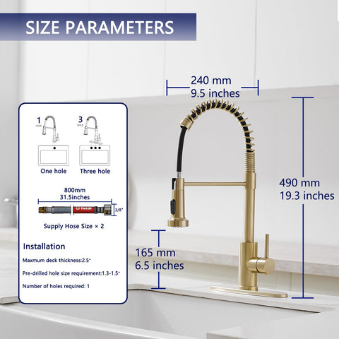 VOTON 360-degree swivel spout enables thorough rinsing and filling