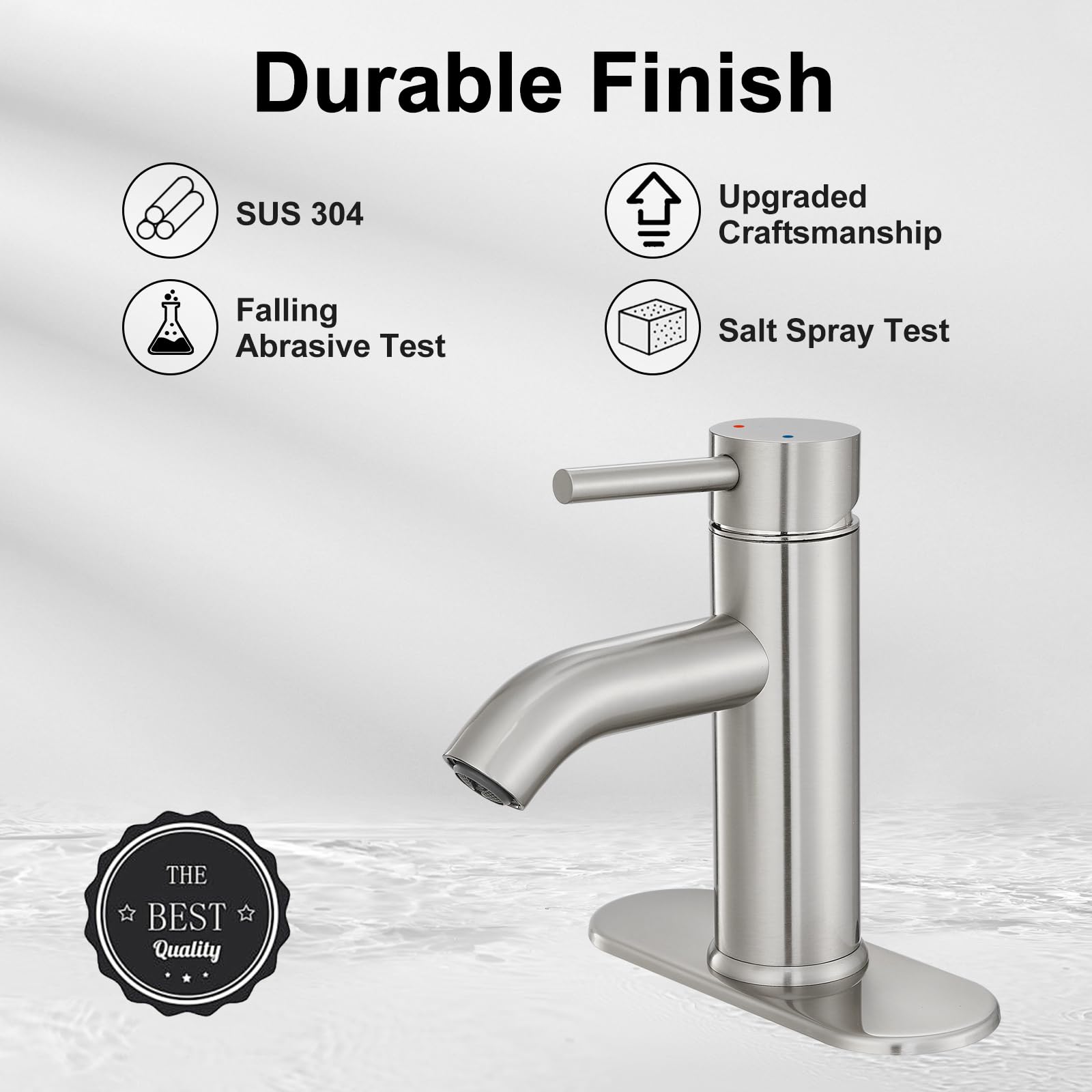 VOTON brushed nickel finish enhances corrosion resistance and style