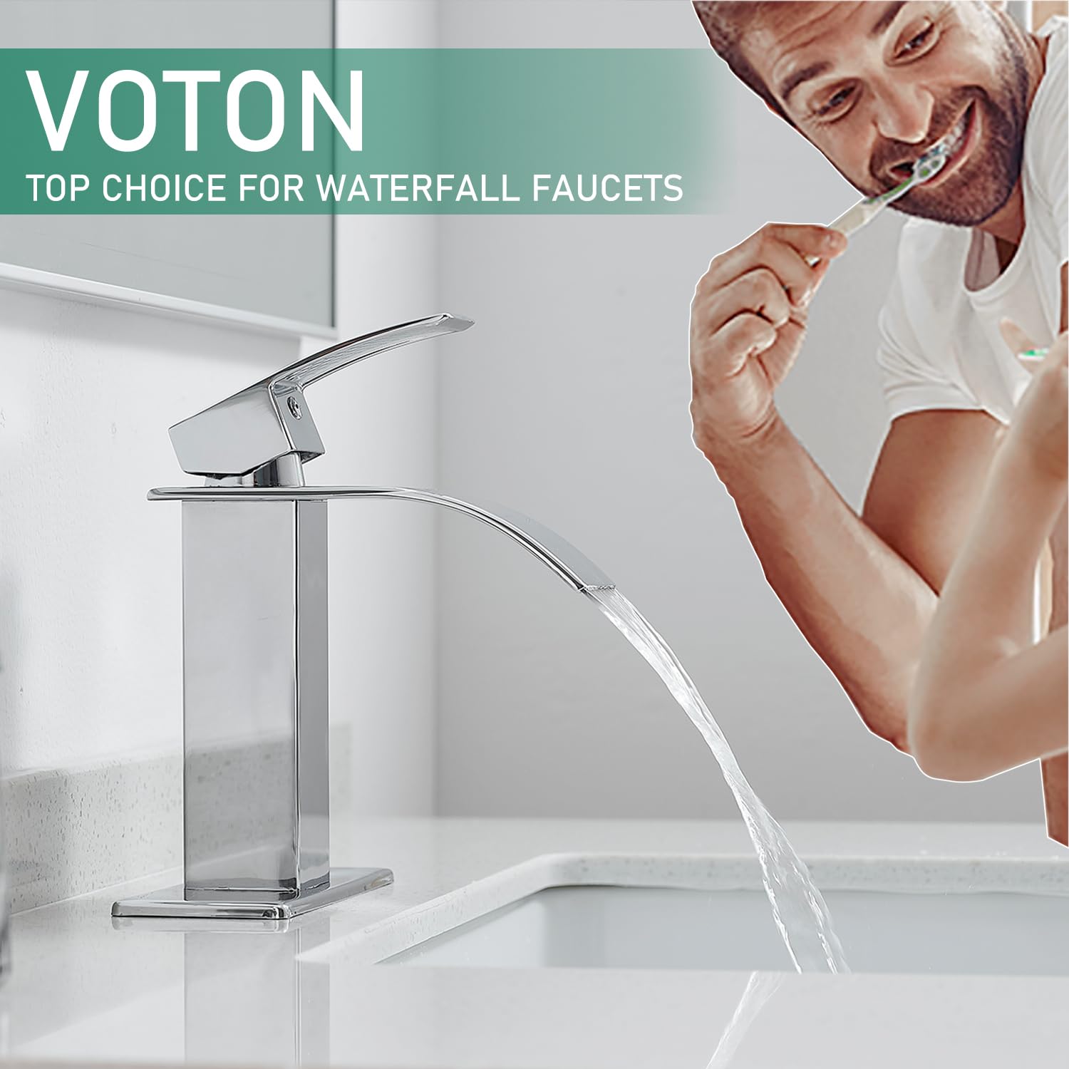 VOTON water-saving waterfall design lowers consumption per use