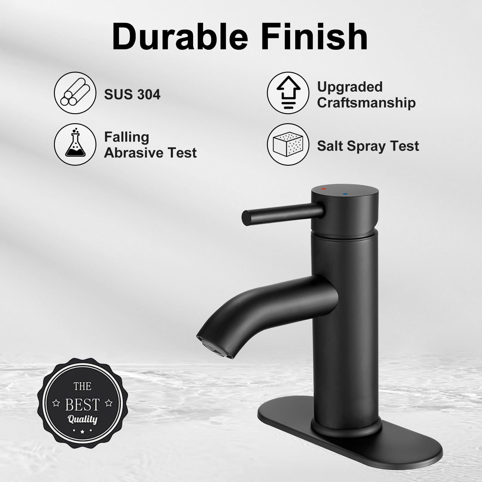 Deck plate compatibility for 1-hole and 3-hole sinks with VOTON faucet