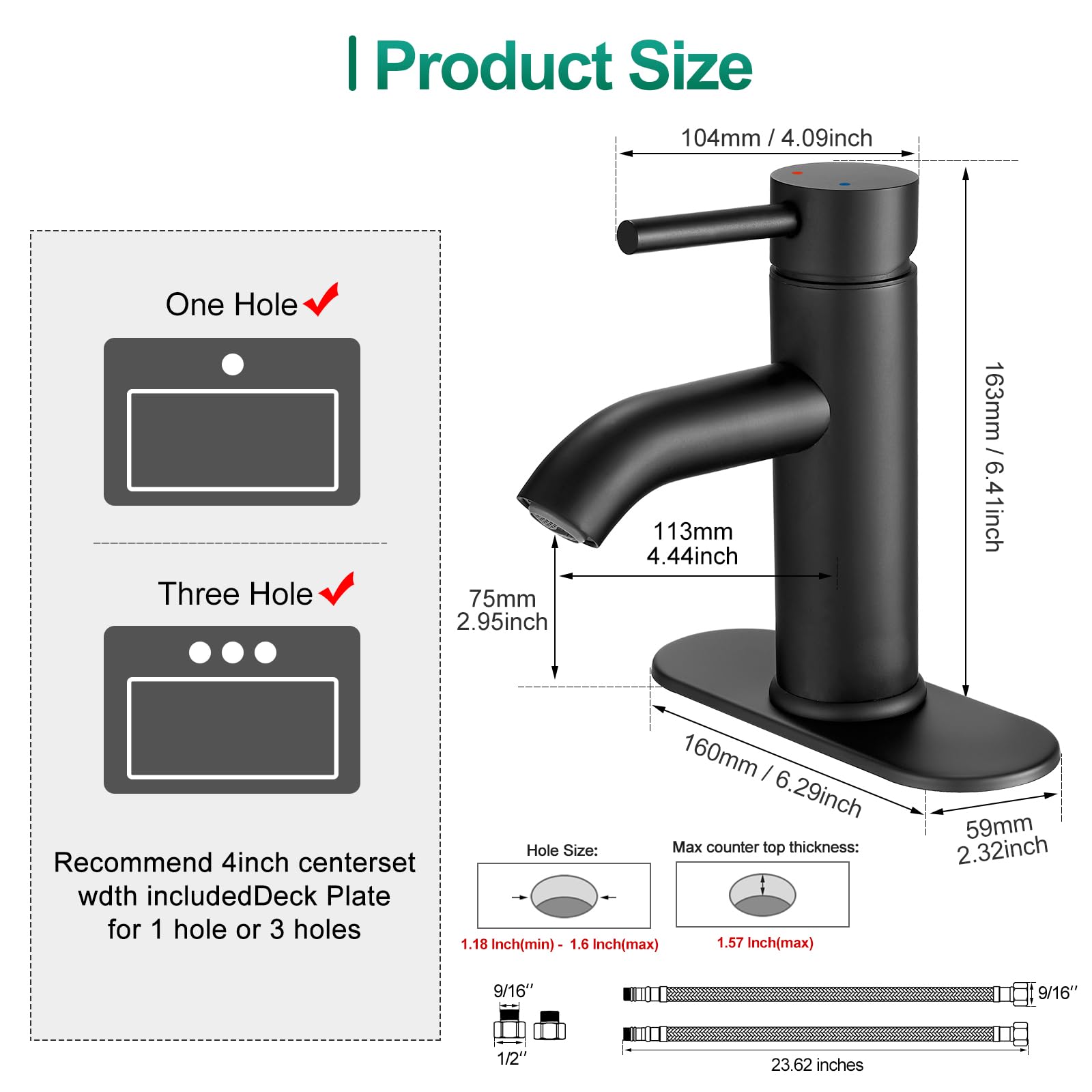 Durable stainless steel body of VOTON faucet resistant to corrosion