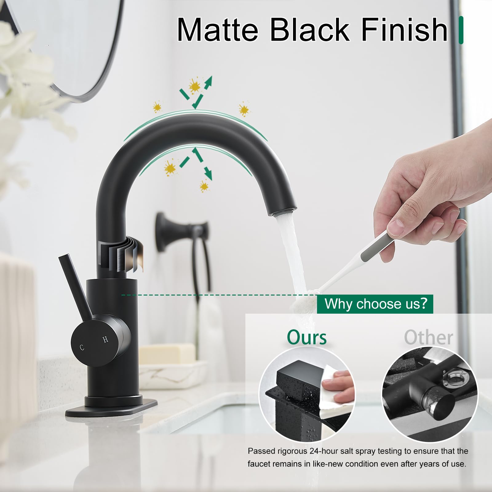 VOTON faucet with complete installation kit for quick setup