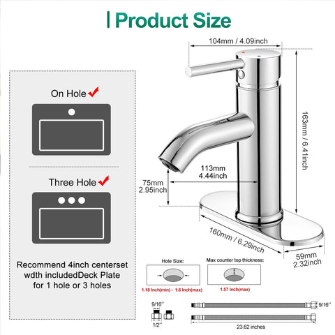 VOTON faucet installation hoses included enable quick, plug-and-play installation