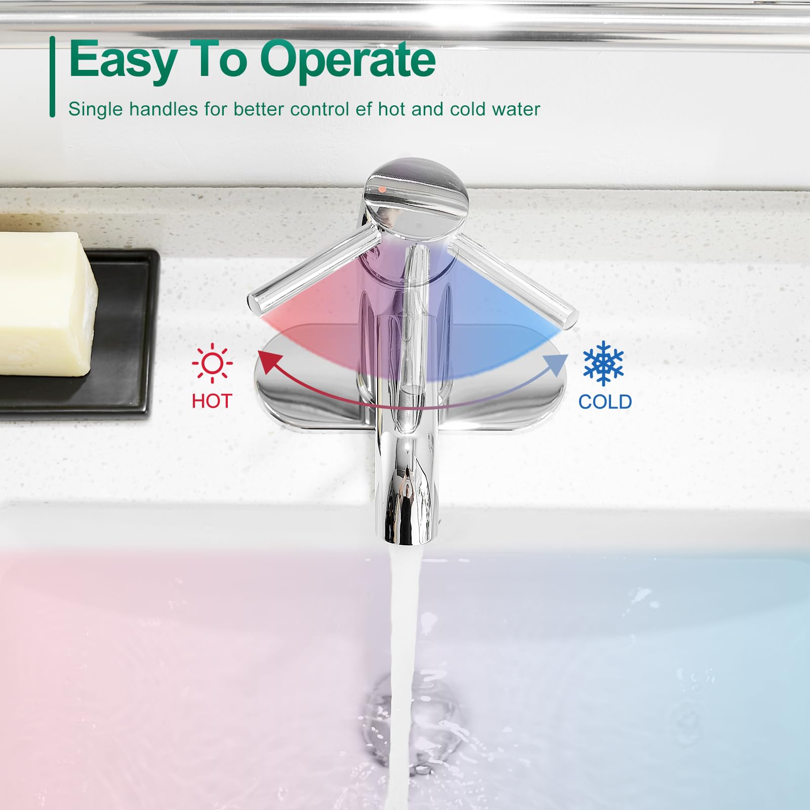 VOTON faucet single-lever operation highlights effortless temperature and flow control