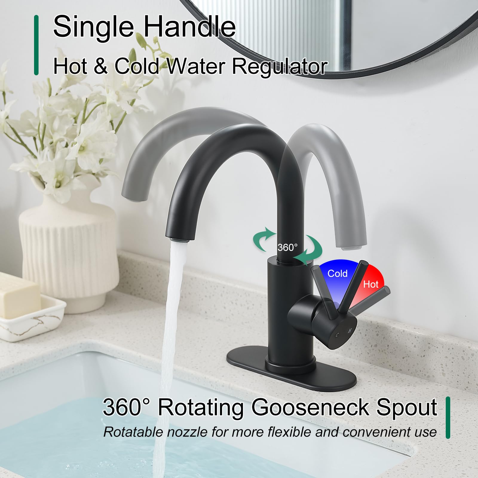 VOTON removable aerator for easy cleaning and water efficiency