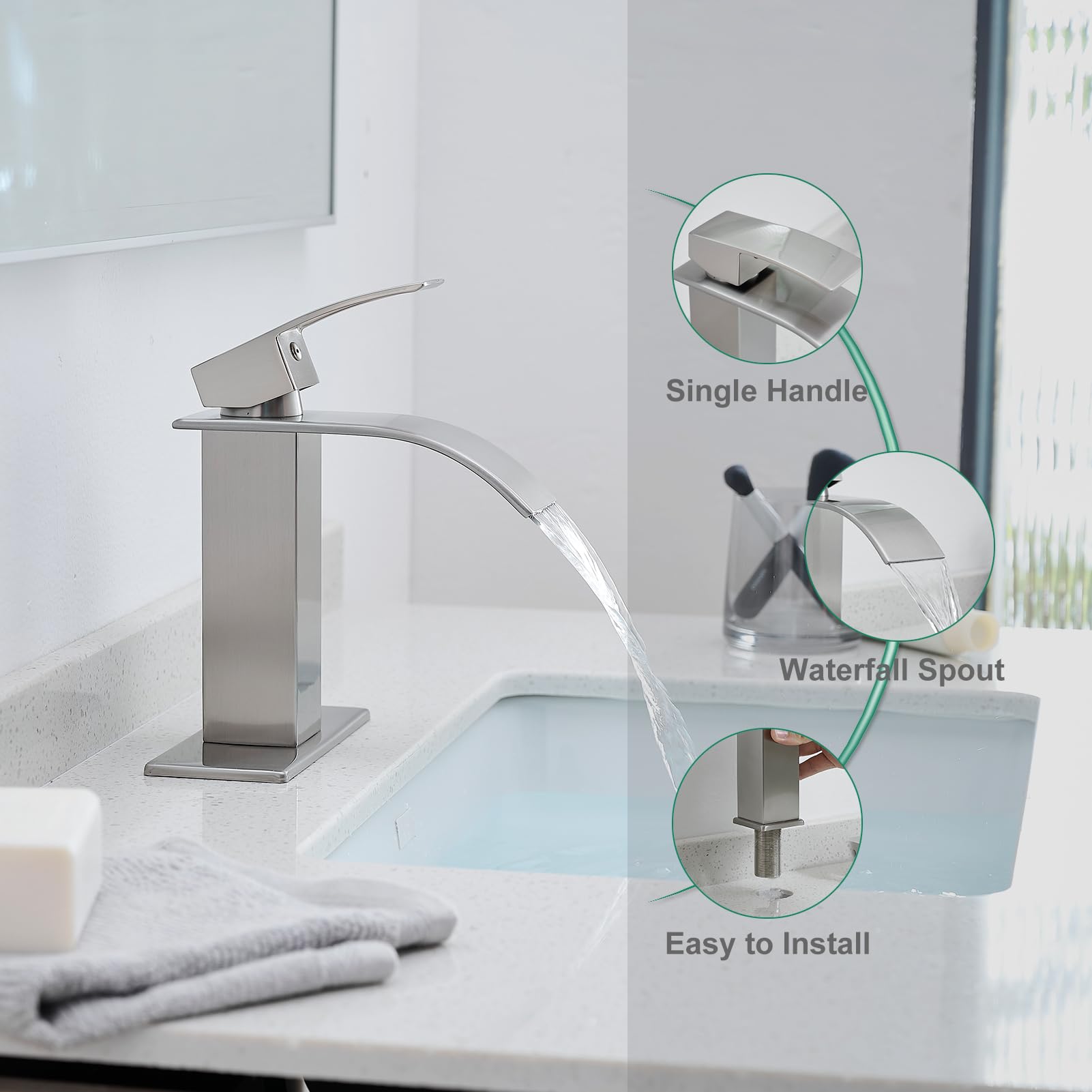 Included water supply line streamlines installation and reduces leakage risks.
