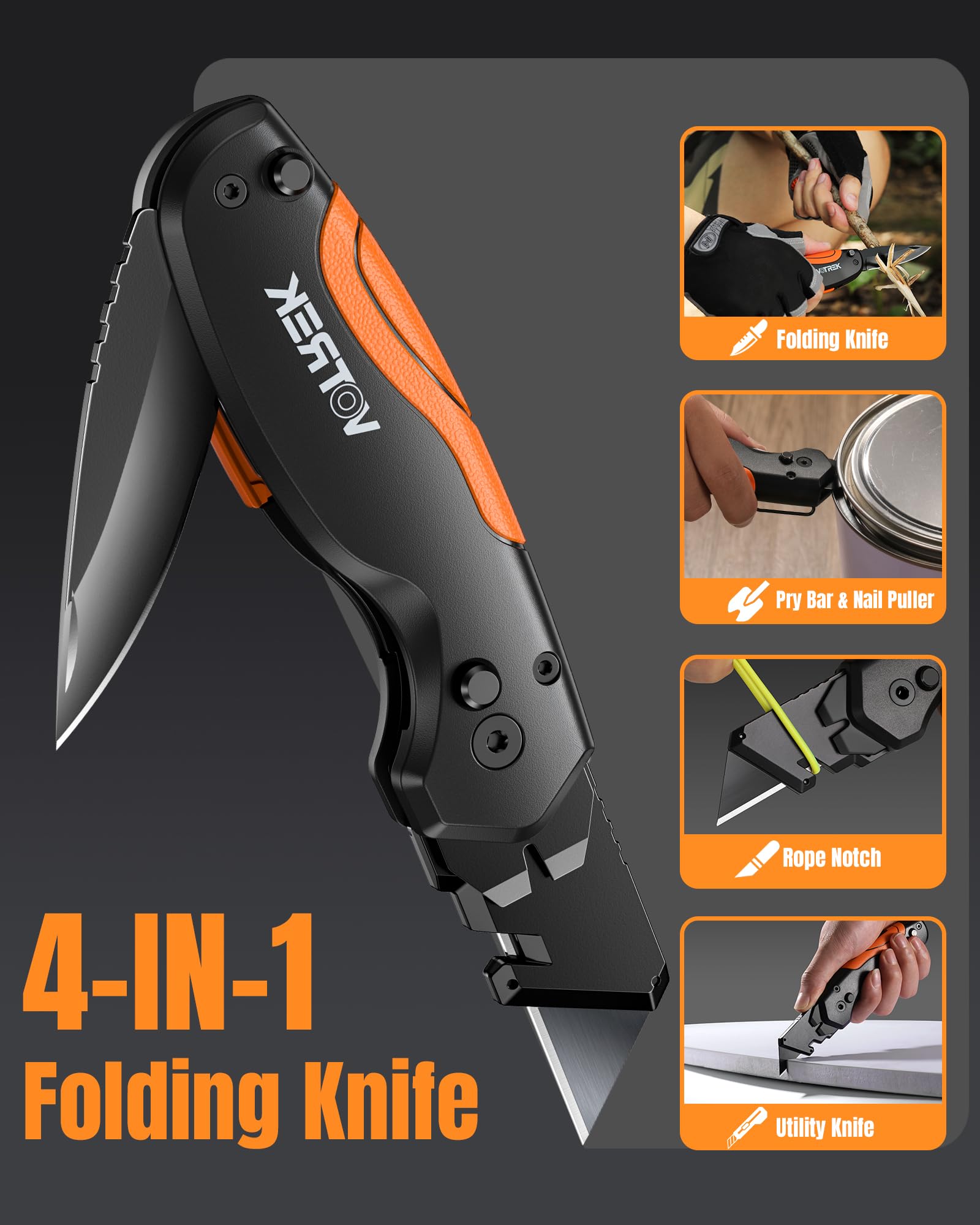 VOTREK 4-in-1 multitool blade storage close-up highlighting quick blade access