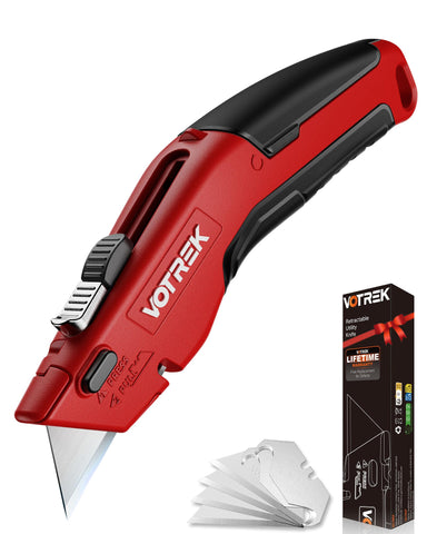 VOTREK box cutter with dual safety system for safe everyday packaging tasks.