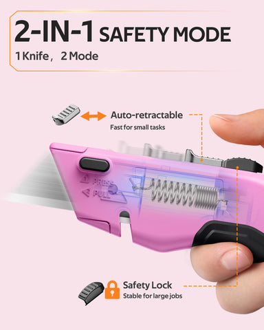 VOTREK box cutter safety lock engaged in retractable position
