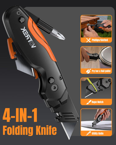 VOTREK knife with safe locking ensures precise cuts during use.