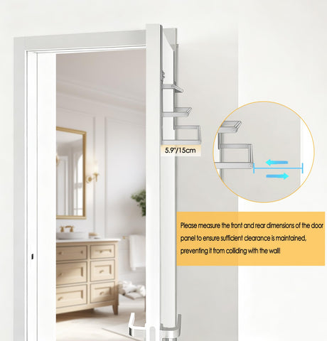 VOTZAAQ three-towel-bars over-door design keeps towels within reach.