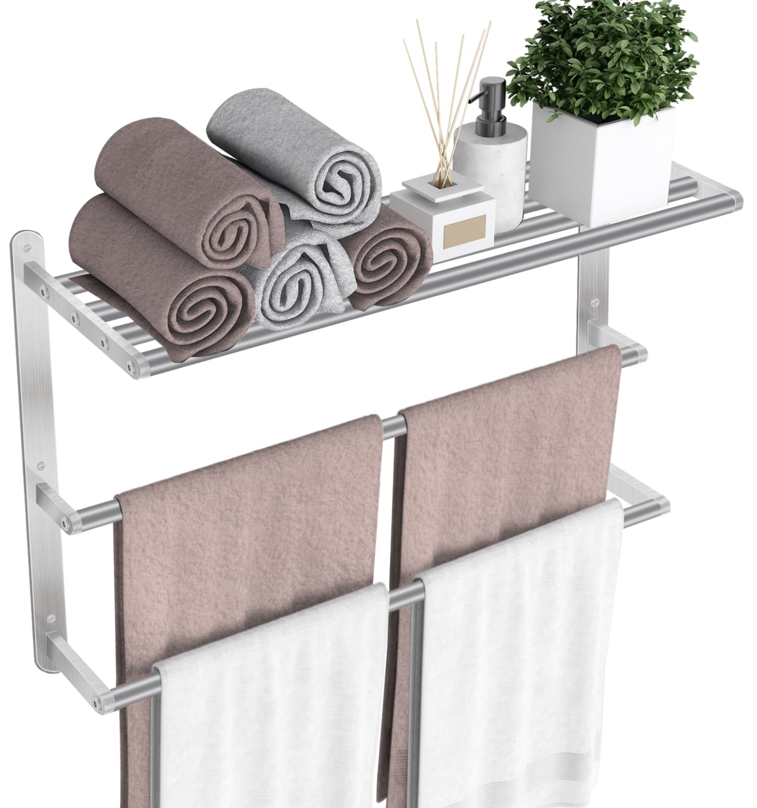 VOTZAAQ towel rack 24-inch with spacious storage for towels and accessories