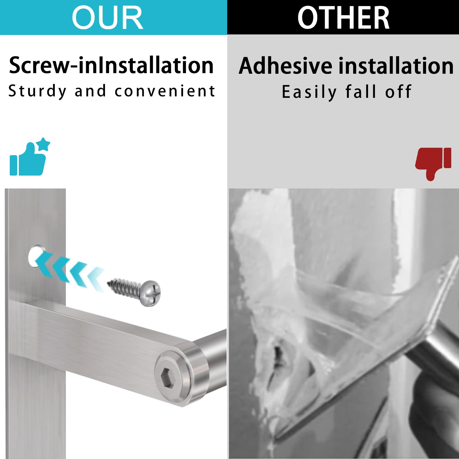 VOTZAAQ wall-mounted towel rack saves space in compact bathrooms