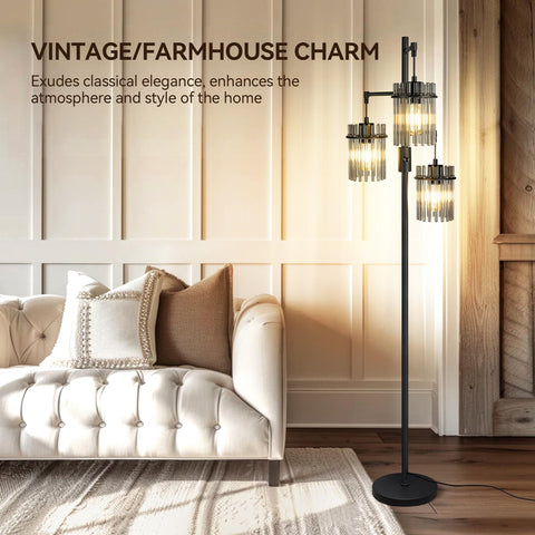 VOUTOORO black metal pole adds a bold modern touch.