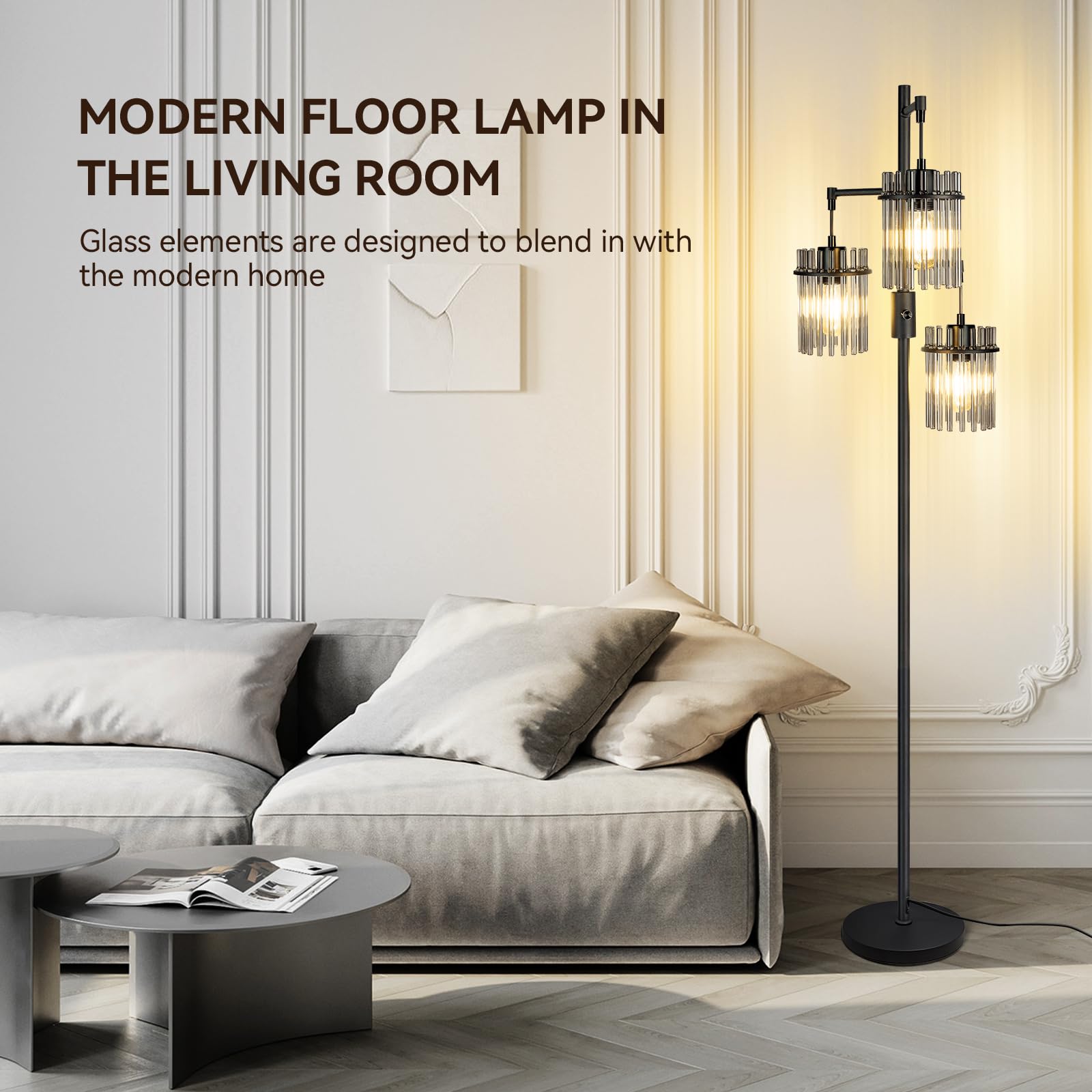 VOUTOORO included 4W LED bulbs deliver energy-efficient glow.