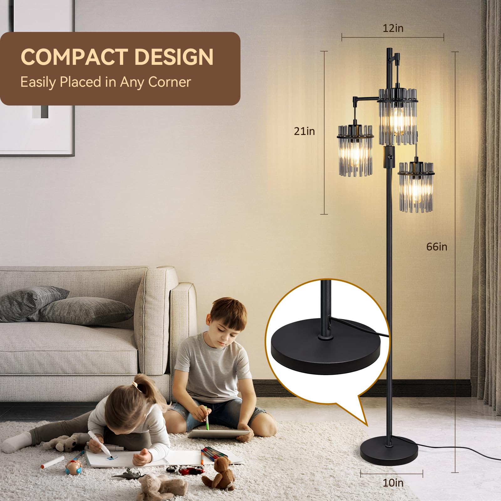 VOUTOORO three teardrop cages create visual interest.