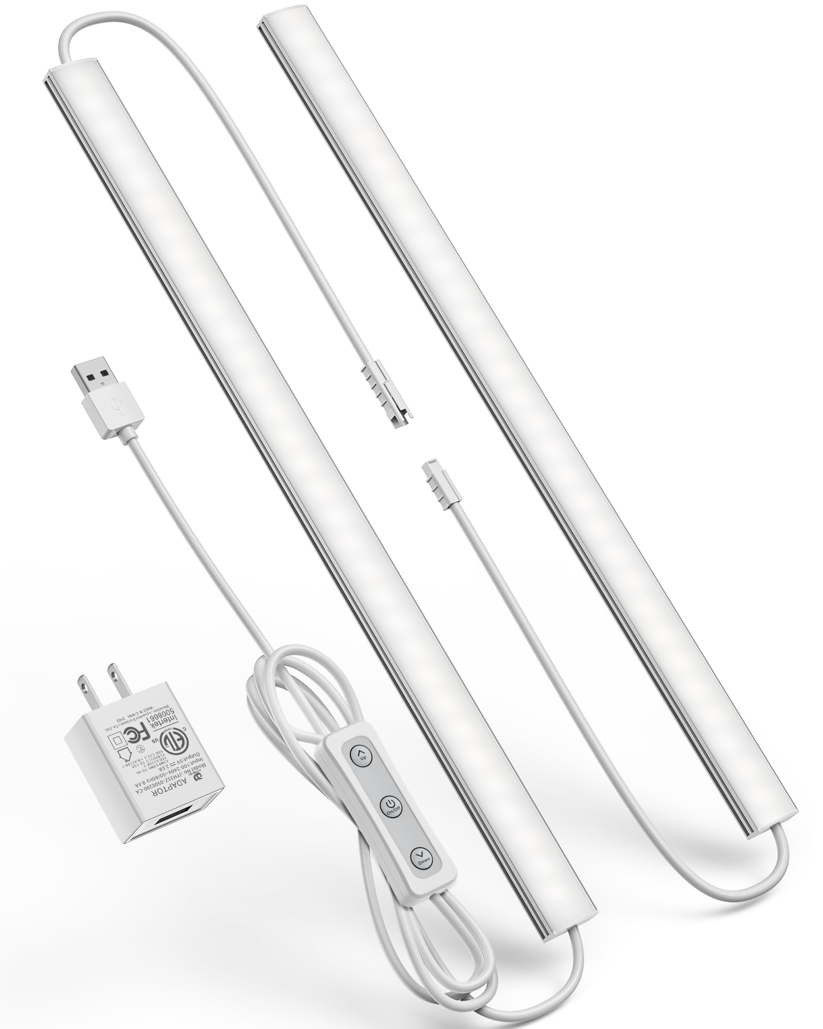 Vovamo UNO-LK dual-pack under-cabinet lights brighten a kitchen counter