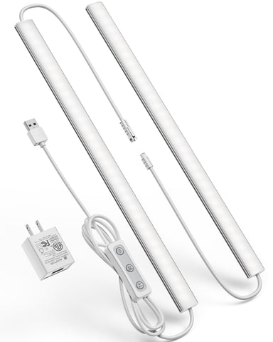 Vovamo UNO-LK dual-pack under-cabinet lights brighten a kitchen counter