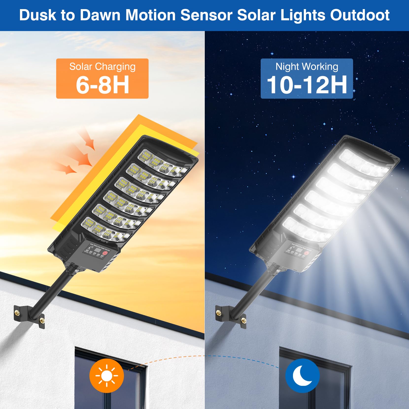 VowelsOne motion-sensor floodlight detecting activity outdoors