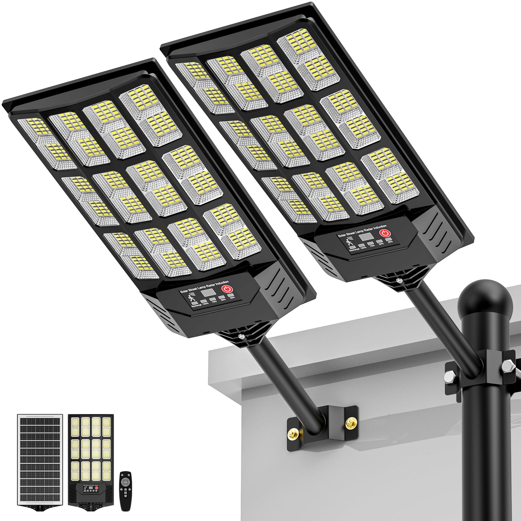 VowelsOne solar street light outdoors with broad coverage for streets and courtyards.