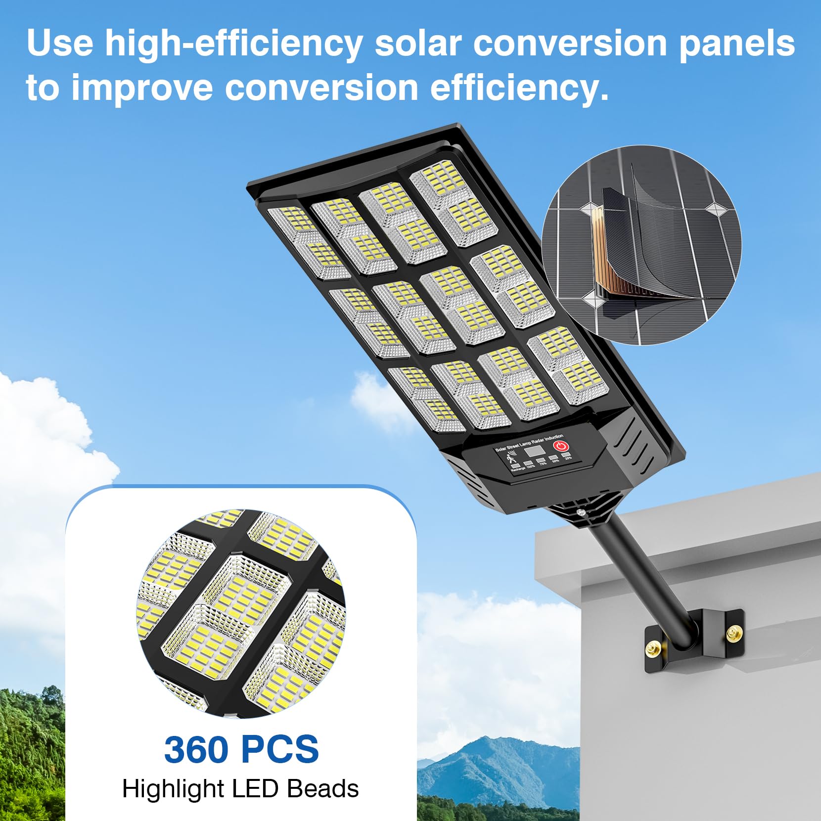 VowelsOne solar street light pack-four offers value for larger outdoor areas.