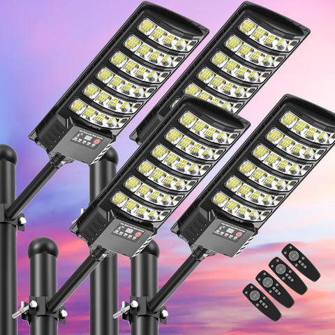 VowelsOne solar street light panel showing daytime charging efficiency