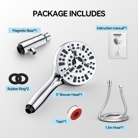VOXON anti-clog nozzles resist mineral buildup for steady sprays.