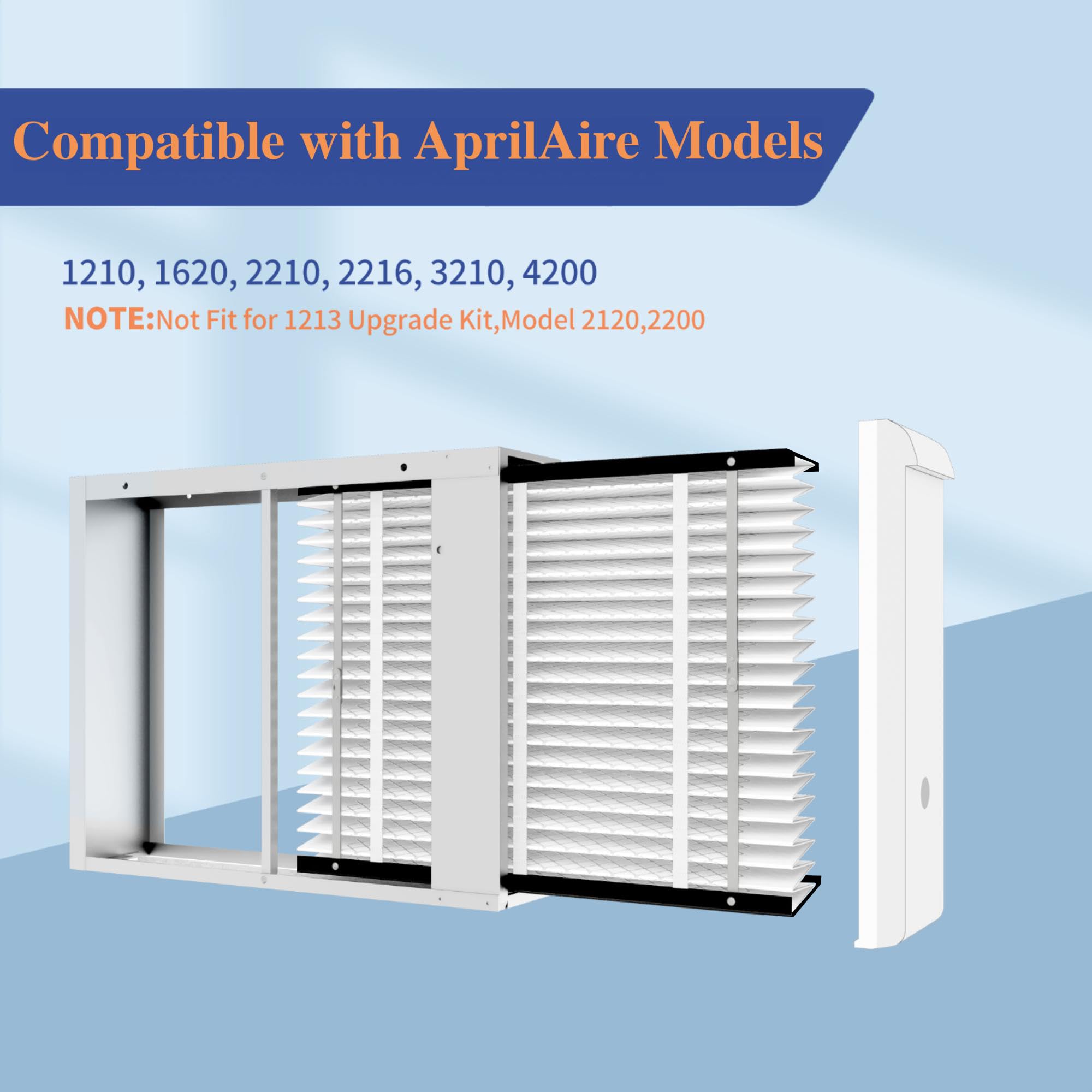 VOYAR 210 filter installed in an AprilAire unit for quick replacement