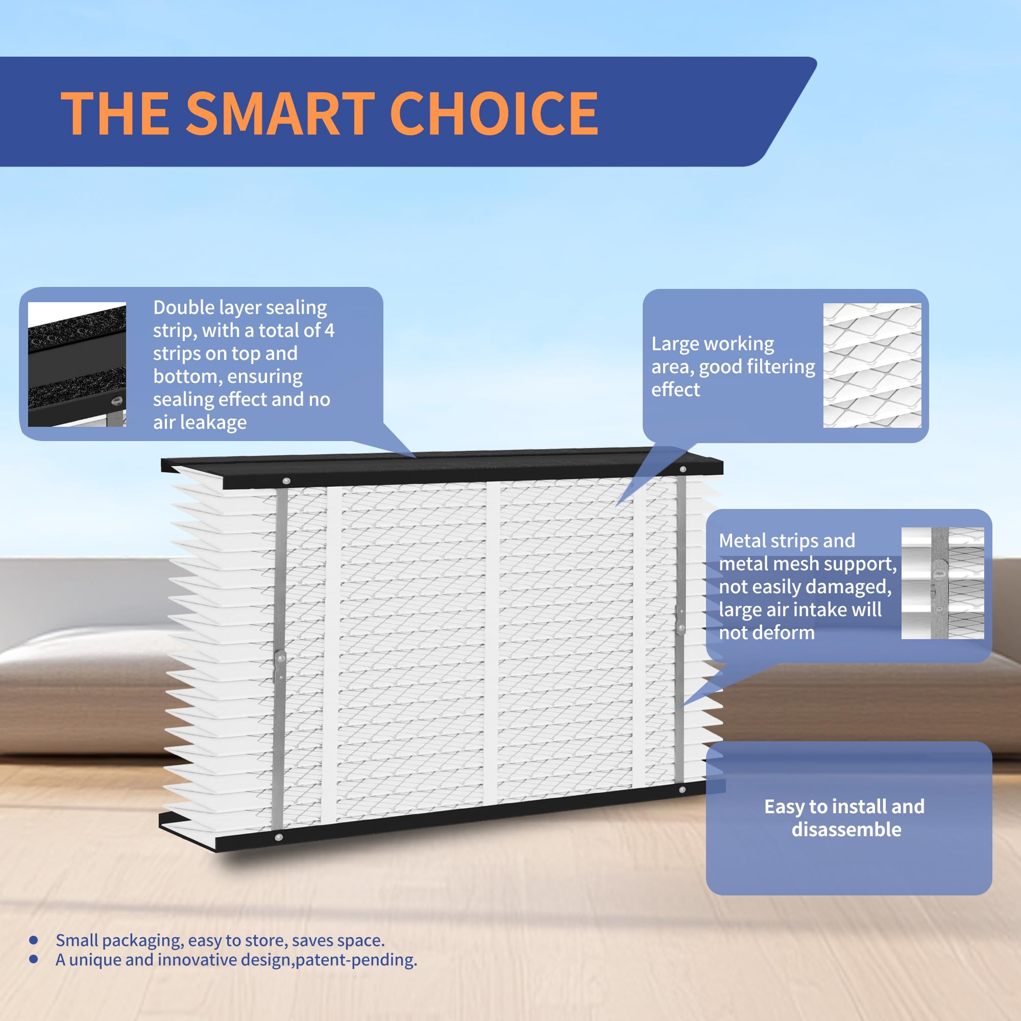 VOYAR 413 MERV-13 filtration performance for common indoor particles.