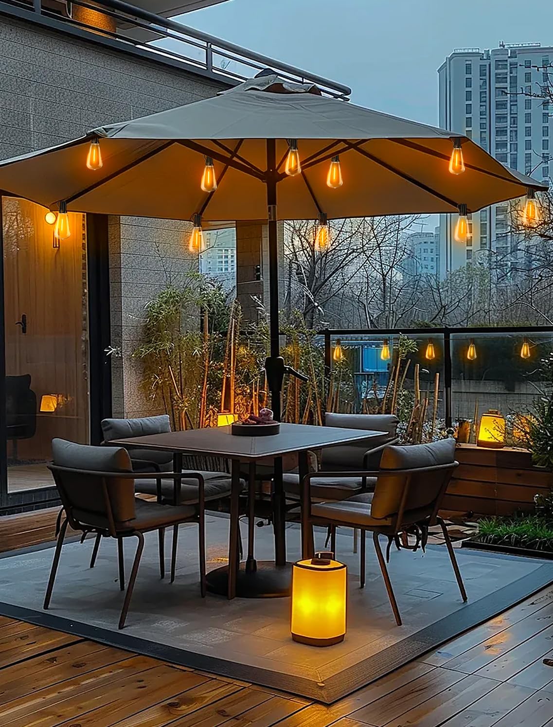 VOZUJI backyard party setup adds warm inviting atmosphere