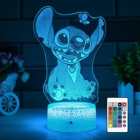 VPGun 3D Illusion Night Light base glows with depth for cozy bedrooms.