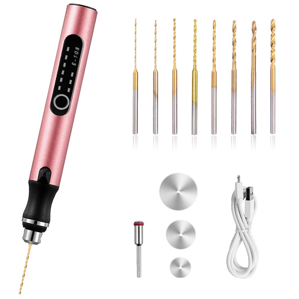 VQVYBXN 3-speed cordless mini drill pen enabling precise resin jewelry work.