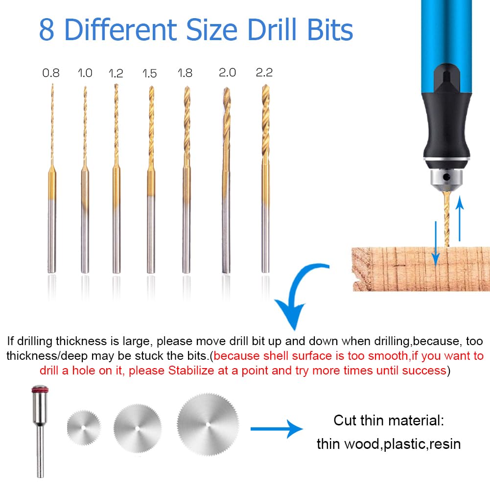 VQVYBXN 3-speed dial adapts speed for plastic, wood, or metal projects.