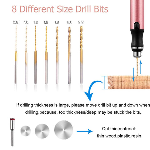 VQVYBXN 3-speed dial offers adjustable RPM for different materials.