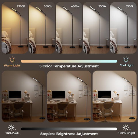 VrimNowit lamp with 360 degree gooseneck for precise task lighting