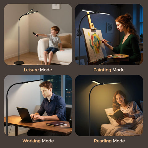 VrimNowit LED floor lamp quick assembly with no tools