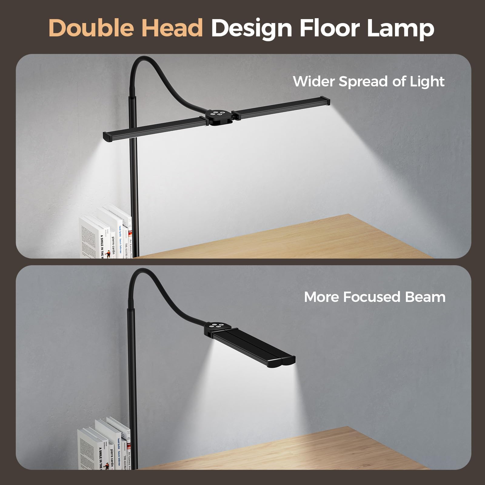 VrimNowit LED floor lamp remote control enables effortless operation from across the room
