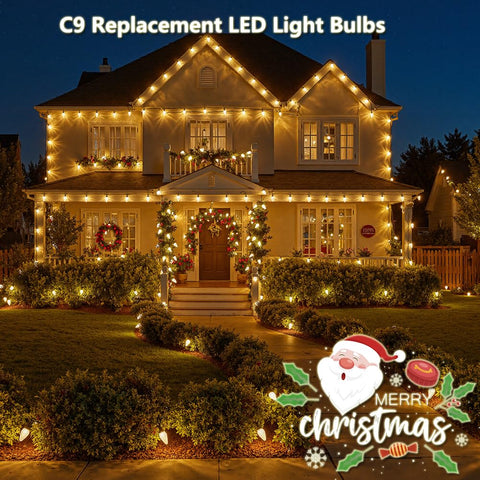 Vruxuri C9 LED bulbs with shatterproof plastic for safer use