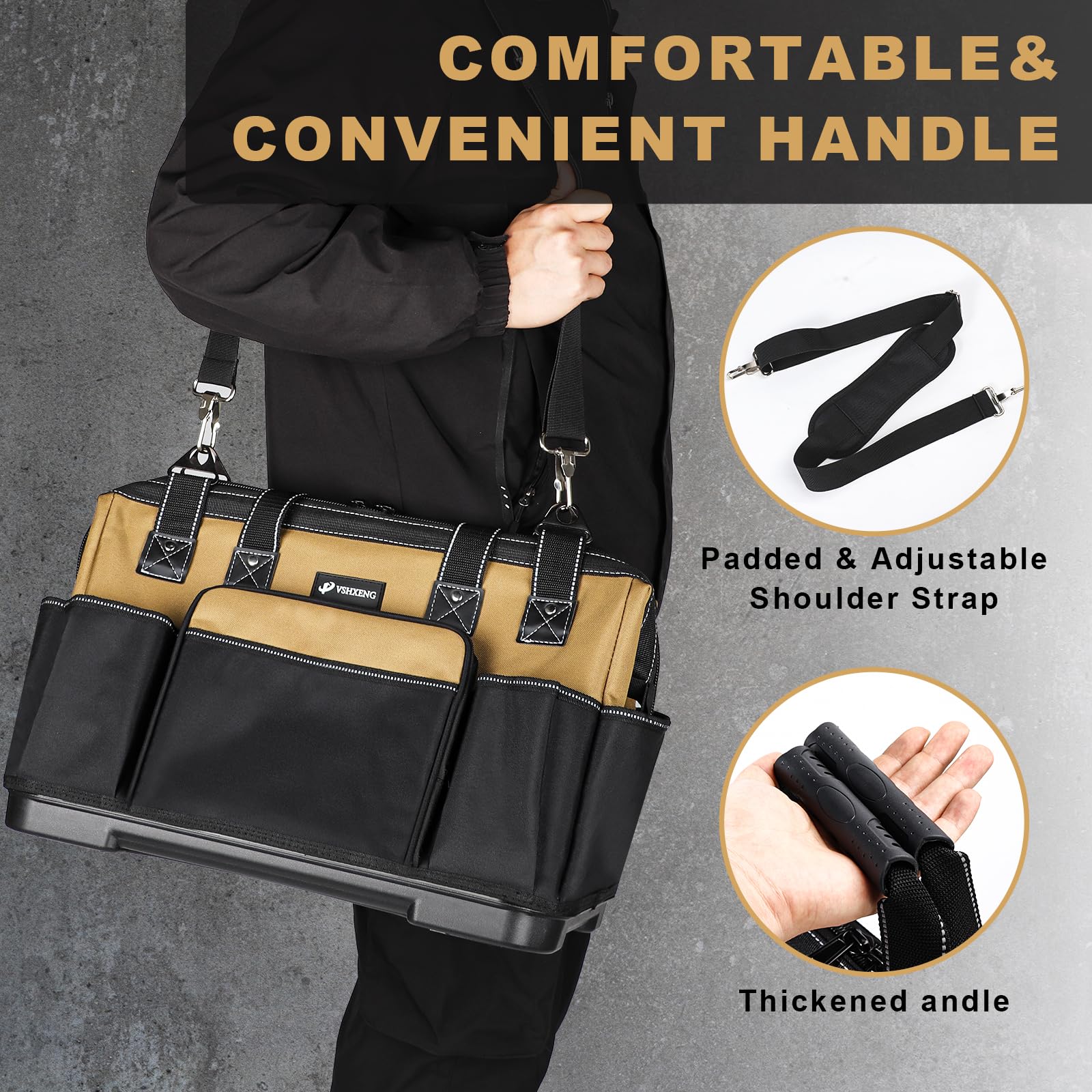 VSHXENG hard-bottom protection keeps tools dry in tough work sites