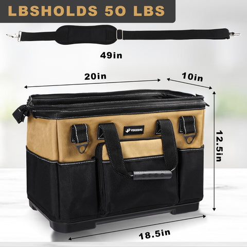 VSHXENG tool bag pocket layout highlights 16 compartments for gear