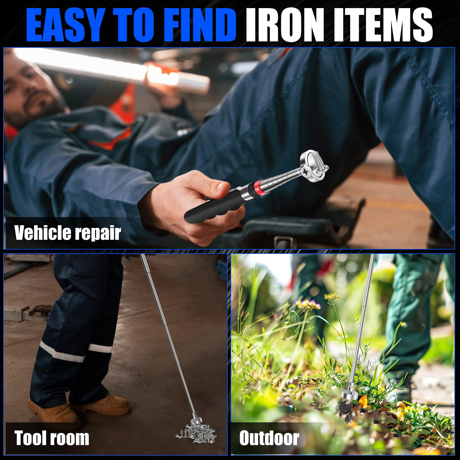 VSKIZ ideal for bolts, nuts, and screws pickup in various settings.