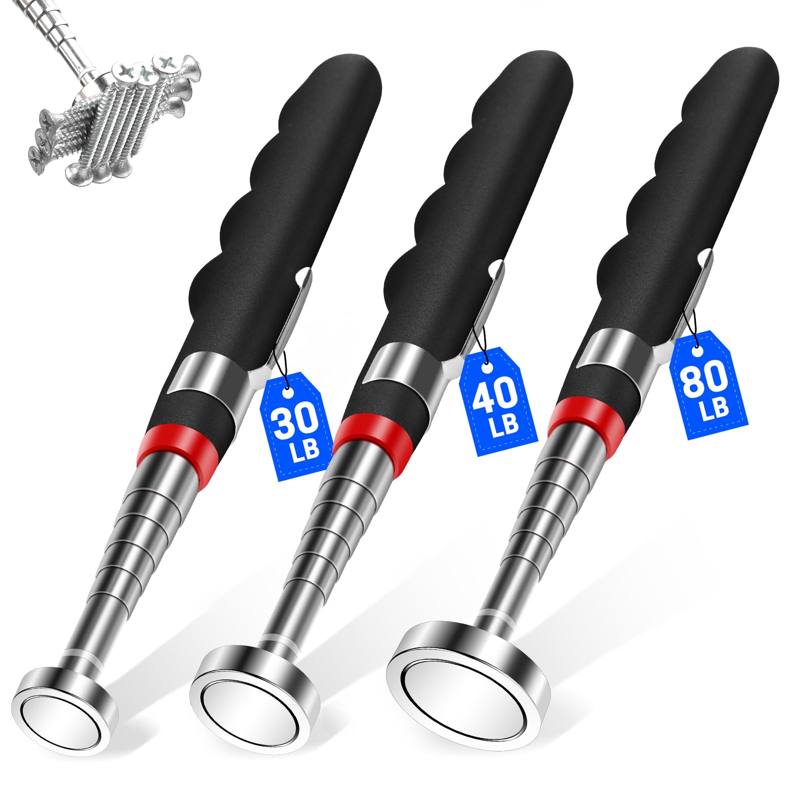 VSKIZ telescoping magnetic pickup tool extended to reach tight spaces.